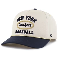 Men's '47 x Stoney Clover Lane  Natural/Navy New York Yankees Glitter Rope Hitch Adjustable Hat