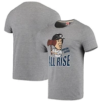 T-shirt à trois mélanges caricature des Yankees de New York Aaron Judge Charcoal pour hommes