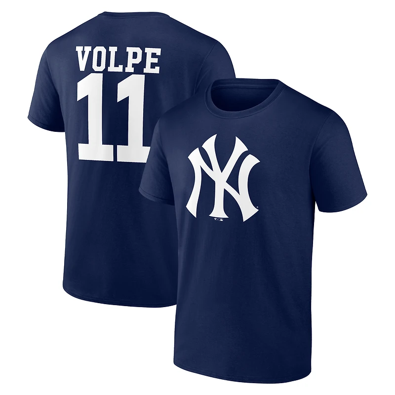 Men's Anthony Volpe Navy New York Yankees Player Icon T-Shirt
