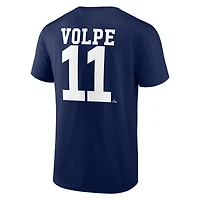 T-shirt Anthony Volpe bleu marine pour homme, icône du joueur des Yankees de New York