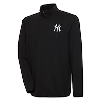 Veste à enfiler bouton-pression quart de tour New York Yankees Steamer pour homme Antigua Black