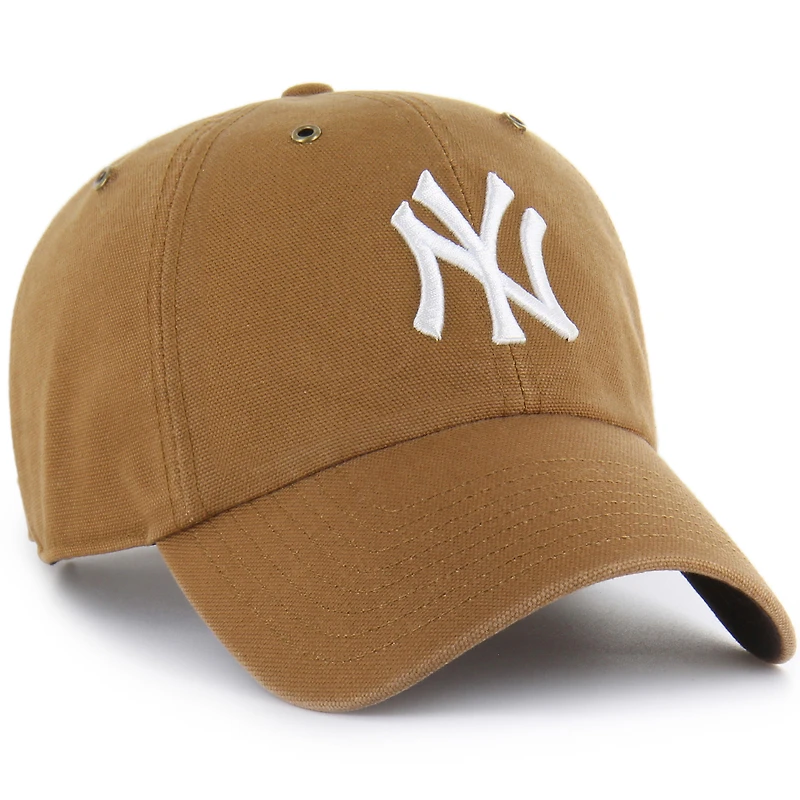 Men's Carhartt x '47 Brown New York Yankees Clean Up Adjustable Hat