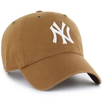 Men's Carhartt x '47  Brown New York Yankees Clean Up Adjustable Hat