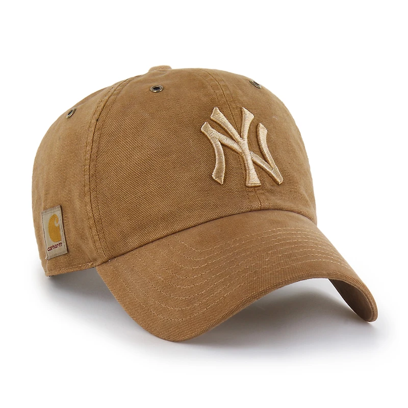 Casquette ajustable Carhartt x '47 marron New York Yankees Dyed Clean Up pour homme
