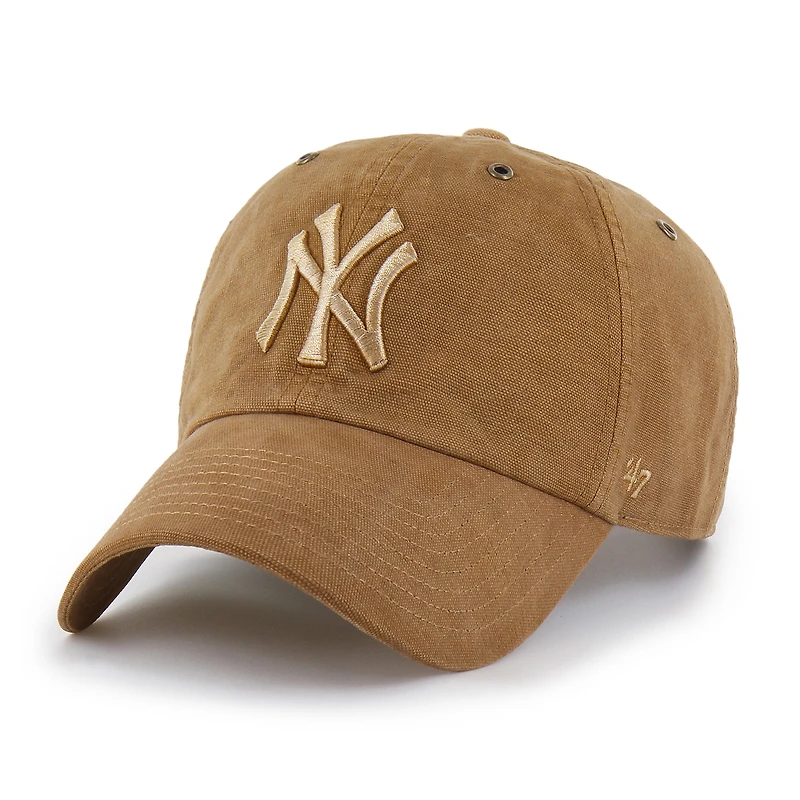 Casquette ajustable Carhartt x '47 marron New York Yankees Dyed Clean Up pour homme