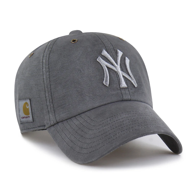 Casquette ajustable Carhartt x '47 Charcoal New York Yankees Dyed Clean Up pour homme