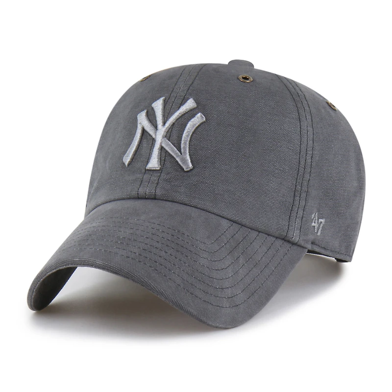 Casquette ajustable Carhartt x '47 Charcoal New York Yankees Dyed Clean Up pour homme