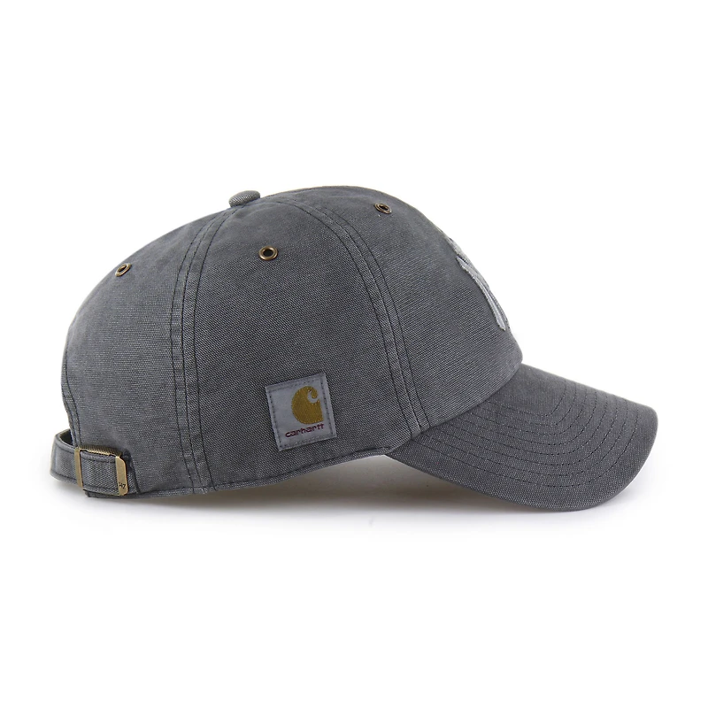 Men's Carhartt x '47 Charcoal New York Yankees Dyed Clean Up Adjustable Hat
