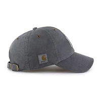 Men's Carhartt x '47 Charcoal New York Yankees Dyed Clean Up Adjustable Hat