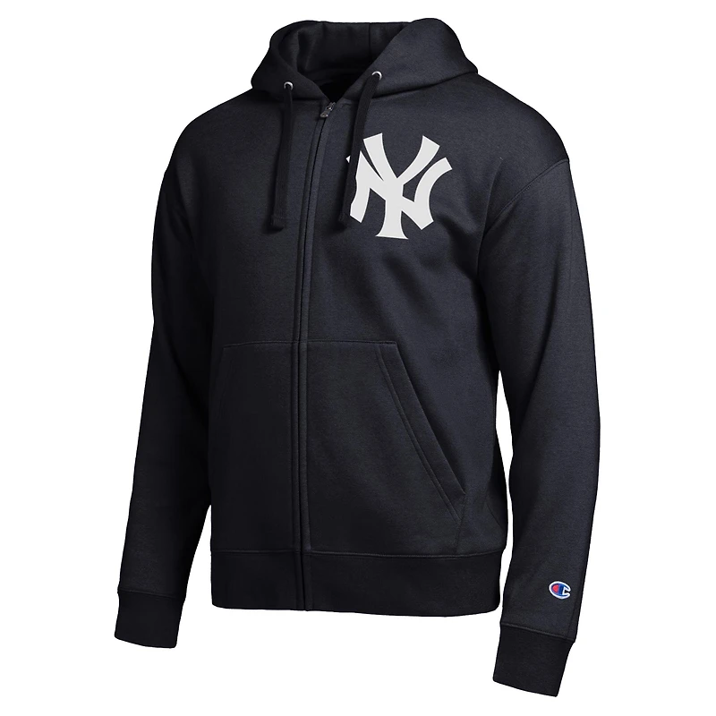 Sweat à capuche zippé noir Champion New York Yankees All-Star pour homme