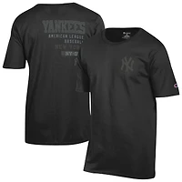 Men's Champion Black New York Yankees Tonal Logo T-Shirt