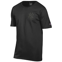 T-shirt Champion noir avec logo ton sur des Yankees de New York pour homme