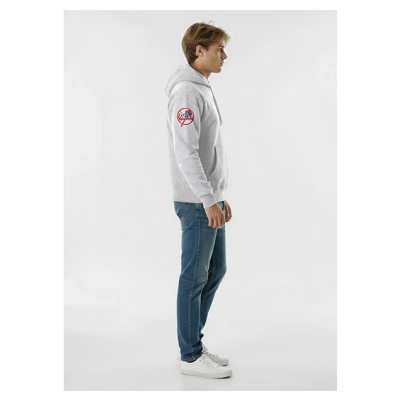 Men's Champion Navy New York Yankees Reverse Weave Chenille Hoodie