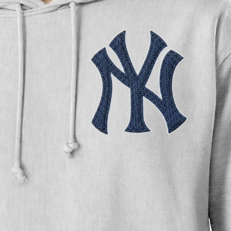 Men's Champion Navy New York Yankees Reverse Weave Chenille Hoodie