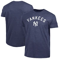 T-shirt Champion pour homme, bleu marine, New York Yankees, logo Cooperstown, mélange de trois matières