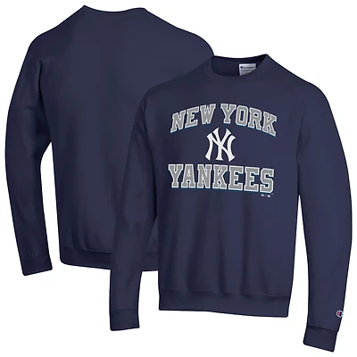 Sweat-shirt Champion bleu marine New York Yankees Heart & Soul Powerblend pour homme