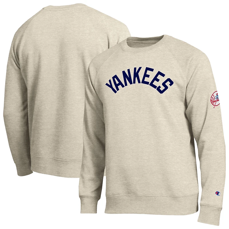 Sweat-shirt raglan en feutre doux Champion couleur avoine pour homme