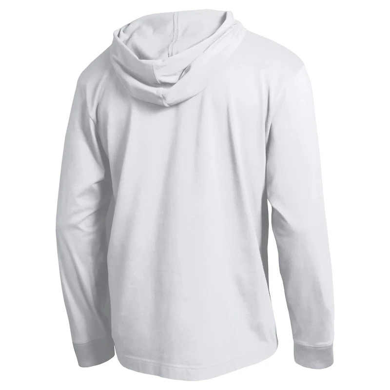 Men's Champion White New York Yankees Cooperstown Hooded Long-Sleeve T-Shirt