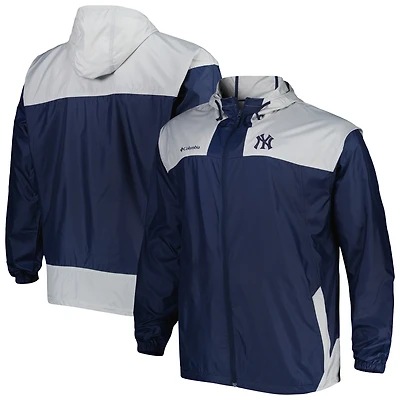 Coupe-vent à glissière pleine longueur pour homme des Yankees de New York Flash Forward Challenger Columbia, bleu marine