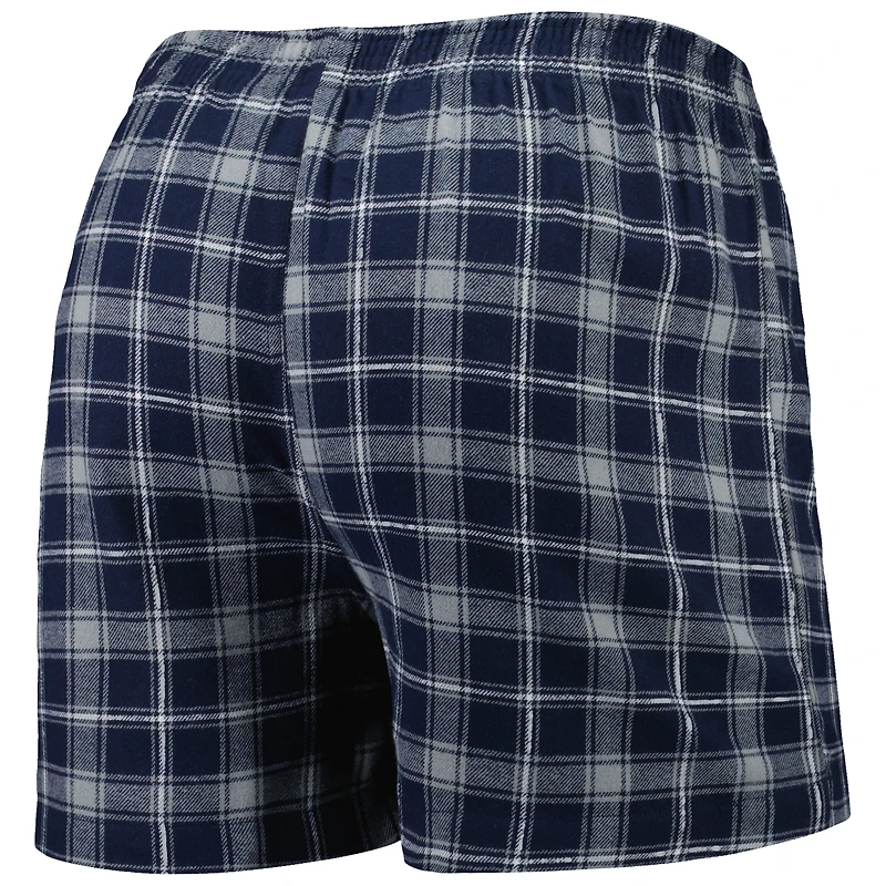 Boxer Concepts Sport en flanelle pour hommes, bleu marine/gris, New York Yankees Ledger