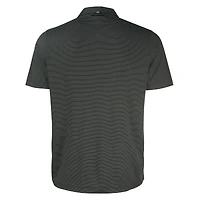 Men's Cutter & Buck Black New York Yankees Forge Eco Fine Line Stripe Polo