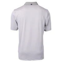 Men's Cutter & Buck Gray/White New York Yankees Virtue Eco Pique Micro Stripe Recycled Big Tall Polo