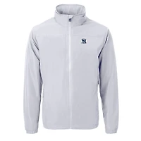 Veste zippée intégrale en tissu recyclé Charter Eco des Yankees de New York pour homme, grise, Cutter & Buck