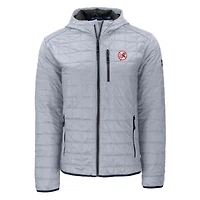 Veste à capuche entièrement zippée Rainier Primaloft Eco pour homme, collection Cooperstown, gris, des Yankees de New York.