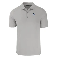 Men's Cutter & Buck Gray New York Yankees Forge Eco Stretch Recycled Polo