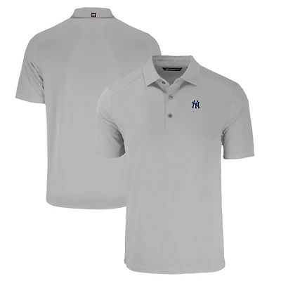 Men's Cutter & Buck Gray New York Yankees Forge Eco Stretch Recycled Polo