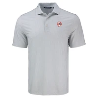 Men's Cutter & Buck Gray New York Yankees Pike Eco Diamond Dot Print Polo