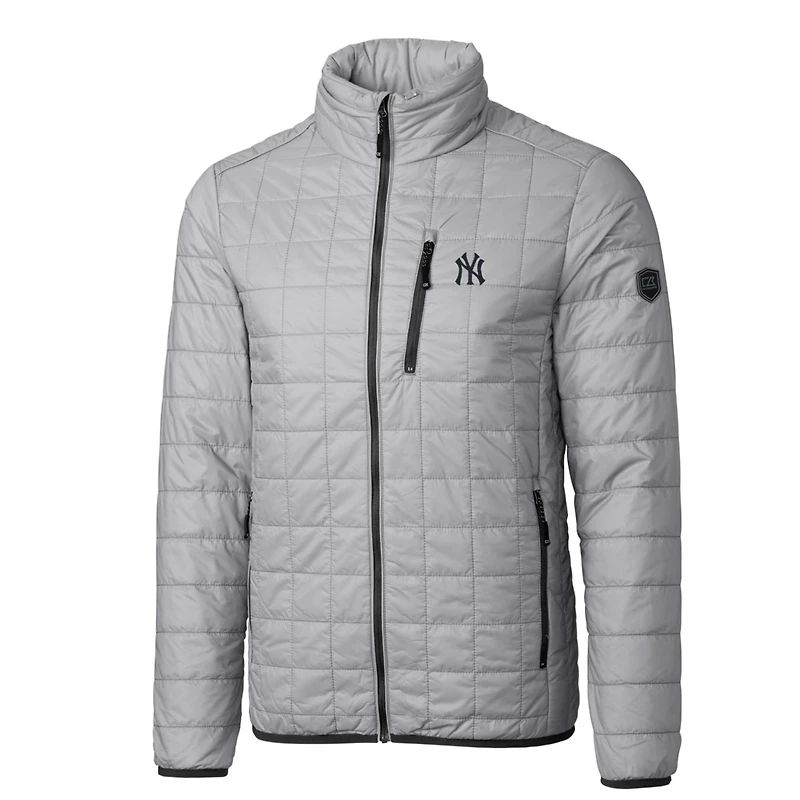Doudoune isolante entièrement zippée Rainier Eco pour homme, grise, des Yankees de New York, Cutter & Buck