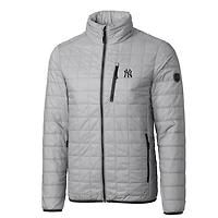 Doudoune isolante entièrement zippée Rainier Eco pour homme, grise, des Yankees de New York, Cutter & Buck