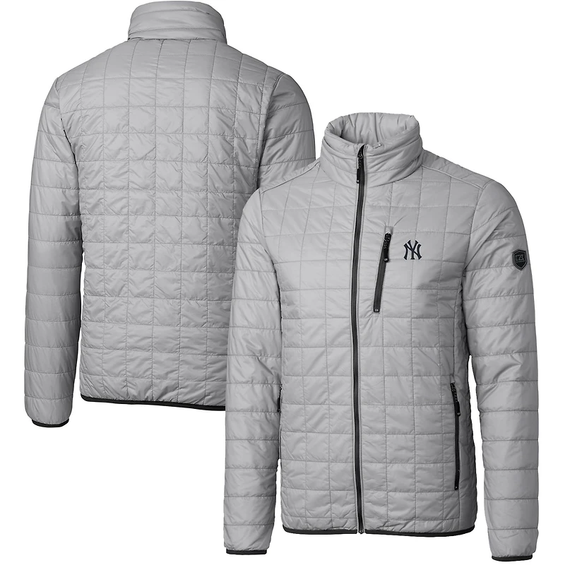 Doudoune isolante entièrement zippée Rainier Eco pour homme, grise, des Yankees de New York, Cutter & Buck