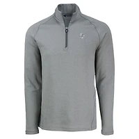 Haut à glissière quart de tour en polaire recyclée Peshastin Eco Fleece pour homme, gris chiné, Cutter & Buck, des Yankees New York