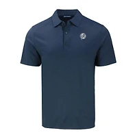 Men's Cutter & Buck Heather Navy New York Yankees Big Tall Forge Eco Stretch Recycled Polo