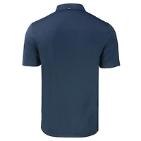Men's Cutter & Buck Heather Navy New York Yankees Big Tall Forge Eco Stretch Recycled Polo