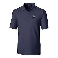 Polo à rayures crayon Forge bleu marine pour homme Cutter & Buck des Yankees de New York, grandes tailles