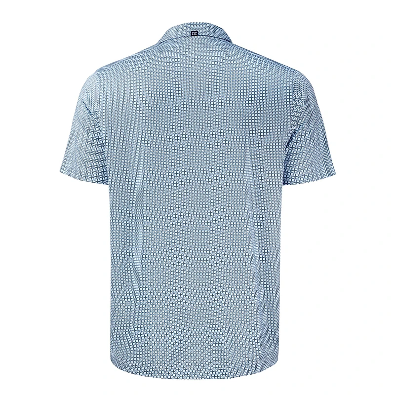 Polo bleu marine à imprimé diamants et pois pour homme des Yankees de New York, coupeur buck, taille grande