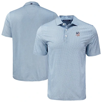 Polo bleu marine à imprimé diamants et pois pour homme des Yankees de New York, coupeur buck, taille grande