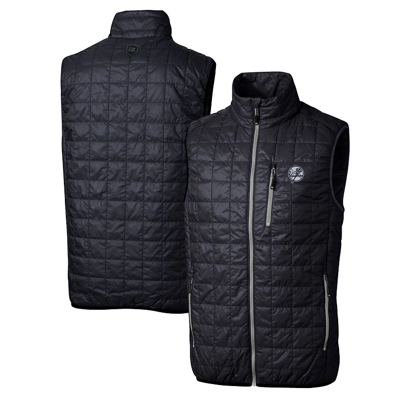 Gilet matelassé isolant PrimaLoft entièrement zippé Rainier Eco pour homme, bleu marine, des Yankees de New York, grande taille