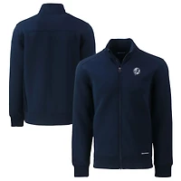 Veste zippée intégrale recyclée Roam pour homme, bleu marine, des Yankees de New York, coupe Cutter & Buck, taille Big Tall