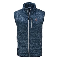 Doudoune sans manches zippée Cutter & Buck bleu marine New York Yankees Rainer Eco pour homme
