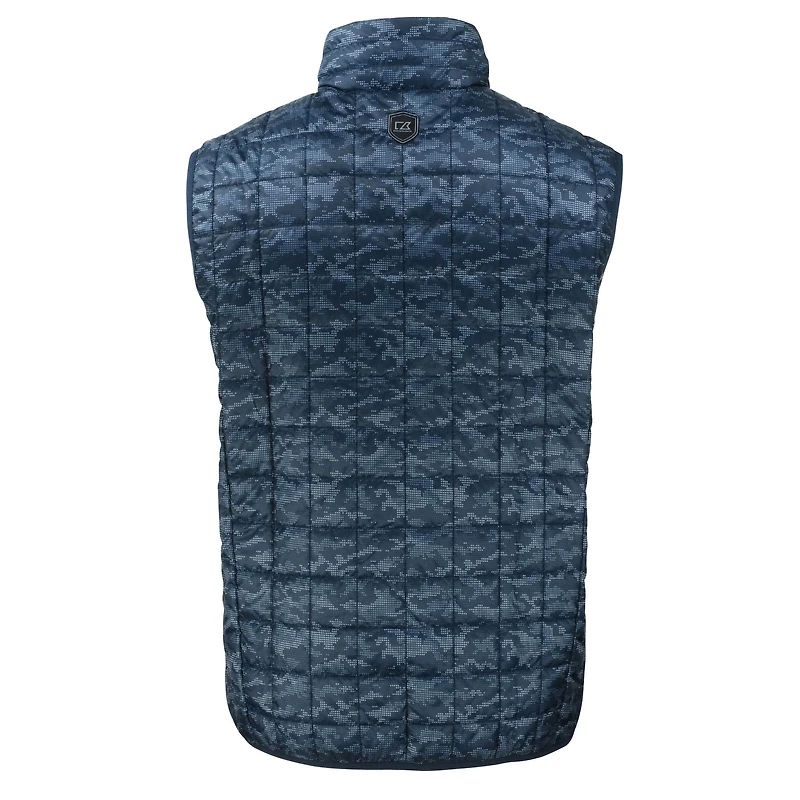 Doudoune sans manches zippée Cutter & Buck bleu marine New York Yankees Rainer Eco pour homme