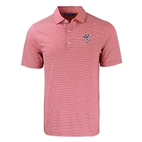 Men's Cutter & Buck  Red/White New York Yankees Stars Stripes Forge Eco Double Stripe Stretch Recycled Polo