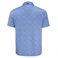 Men's Cutter & Buck Royal New York Yankees Big Tall Pike Eco Flora Print Recycled Polo