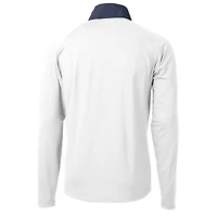 Veste hybride DryTec Adapt Eco Raglan blanche à fermeture éclair quart de tour pour homme des Yankees New York, Cutter & Buck