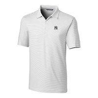 Men's Cutter & Buck  White New York Yankees Forge Pencil Stripe Stretch Polo