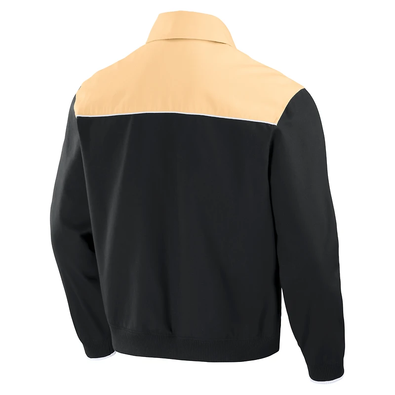 Men's Darius Rucker Collection by Fanatics Black/Tan New York Yankees Canvas Bomber Full-Zip Jacket