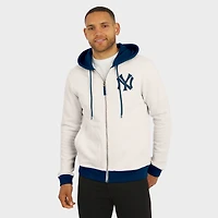 Men's Darius Rucker Collection by Fanatics  Cream New York Yankees Polar Fleece Full-Zip Hoodie